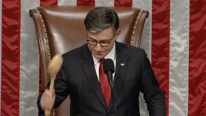 House Speaker Mike Johnson gavels the OBBB into passage.