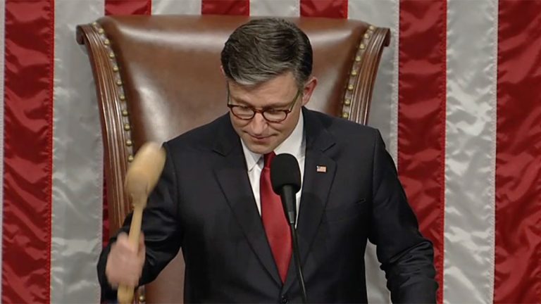 House Speaker Mike Johnson gavels the OBBB into passage.