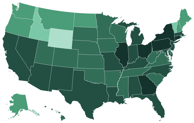 Opportunity Zones eligible for OZ 2.0 designation, by state